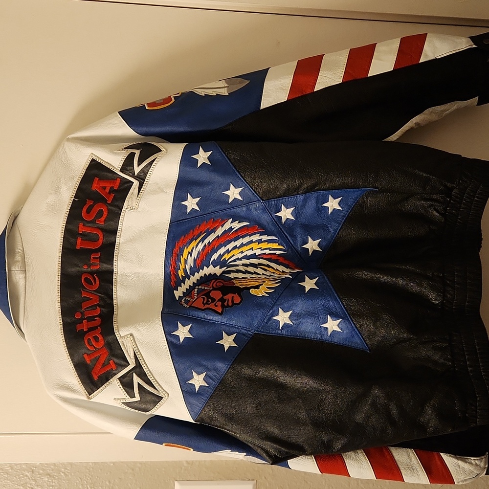 Native in USA Leather Jacket XL